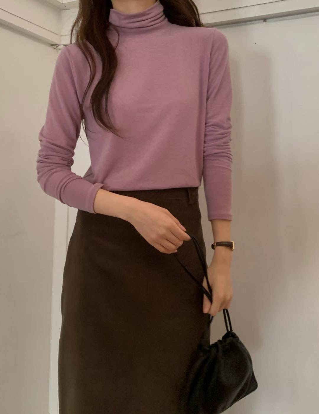 LIBRE韓國代購女士新款熱賣25秋冬時尚休閑推薦職業長袖T恤HAY KNOCK長袖T恤