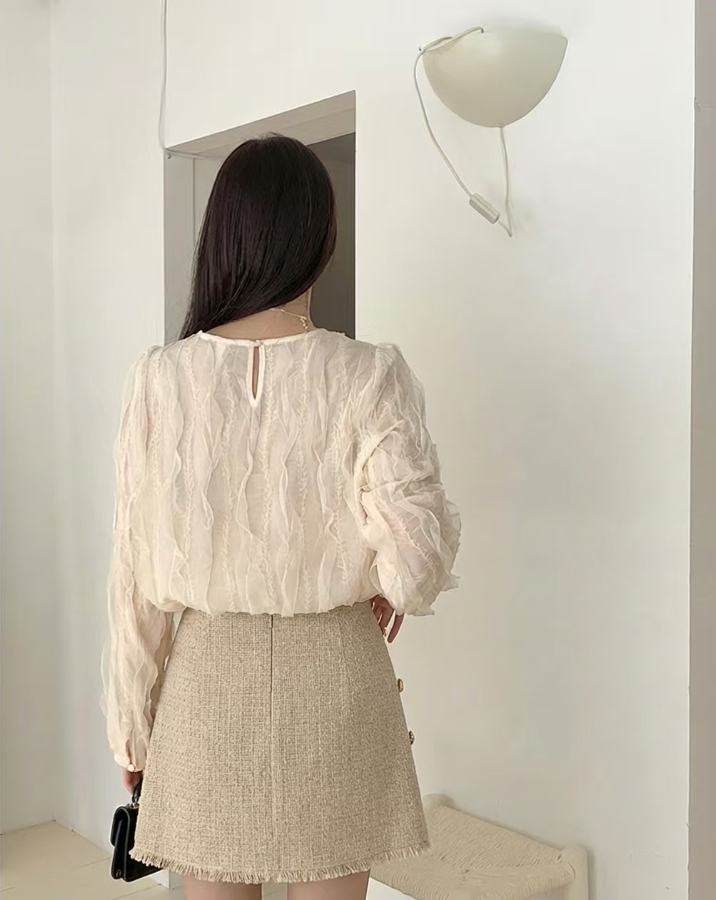 VIVIANLEE東大門直郵女士新品休閑熱賣時尚25秋冬襯衫蕾絲衫VIVIANLEE襯衫/蕾絲衫