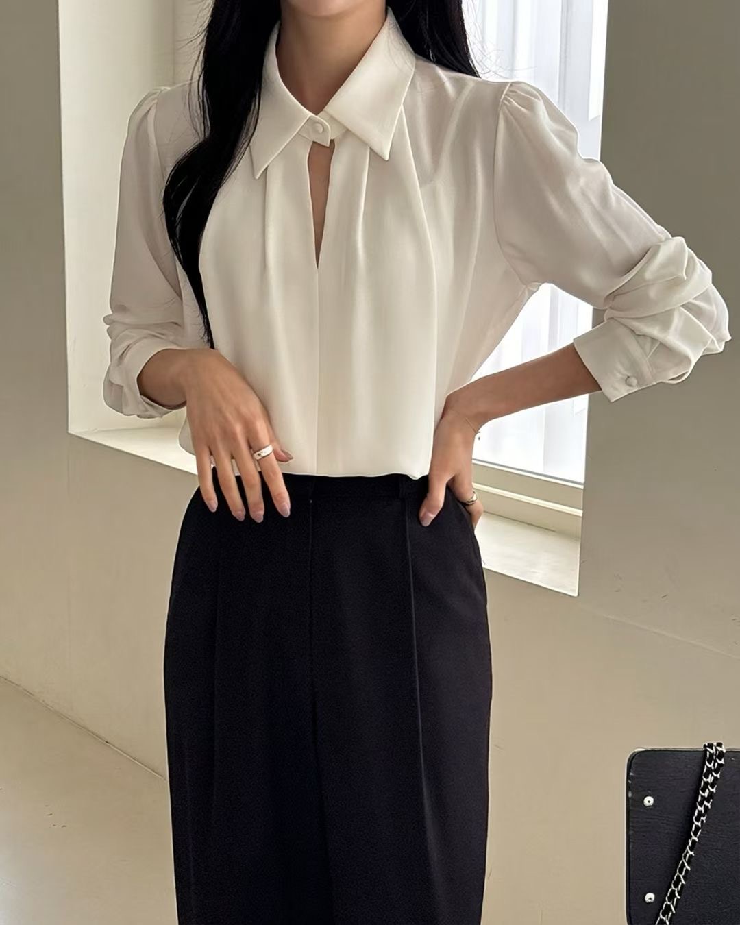 VIVIANLEE韓國直郵女裝新品人氣時尚熱賣職業25秋冬襯衫蕾絲衫VIVIANLEE襯衫/蕾絲衫