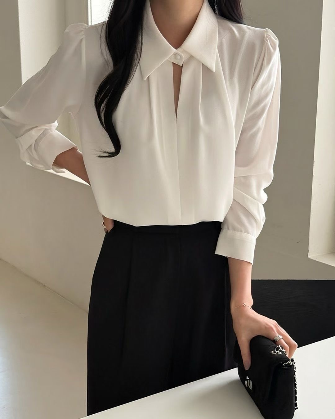 VIVIANLEE韓國直郵女裝新品人氣時尚熱賣職業25秋冬襯衫蕾絲衫VIVIANLEE襯衫/蕾絲衫