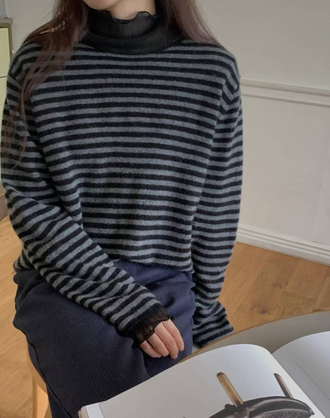 LIBRE東大門實拍女裝新品人氣熱賣25秋冬職業休閑長袖T恤HAY KNOCK長袖T恤