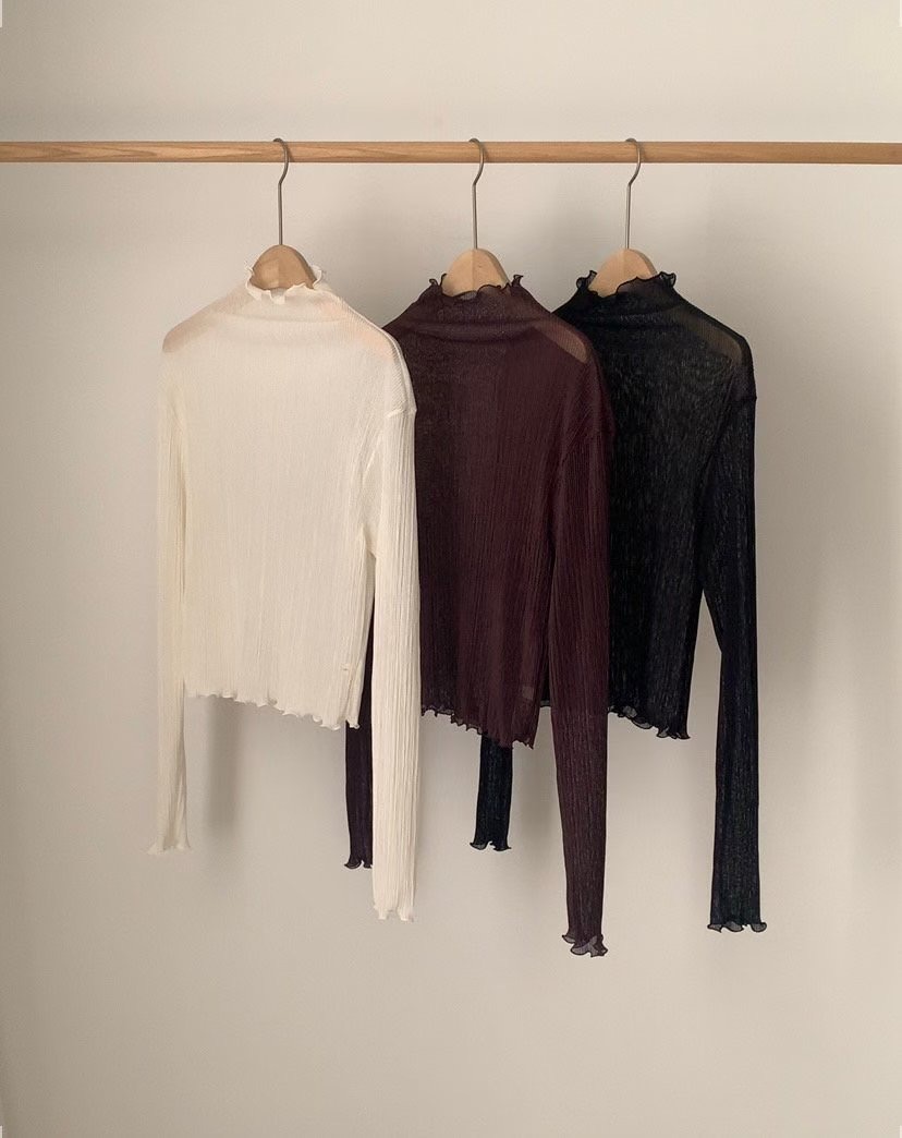 LIBRE東大門實拍女裝新品人氣熱賣25秋冬職業休閑長袖T恤HAY KNOCK長袖T恤圖色3左三色