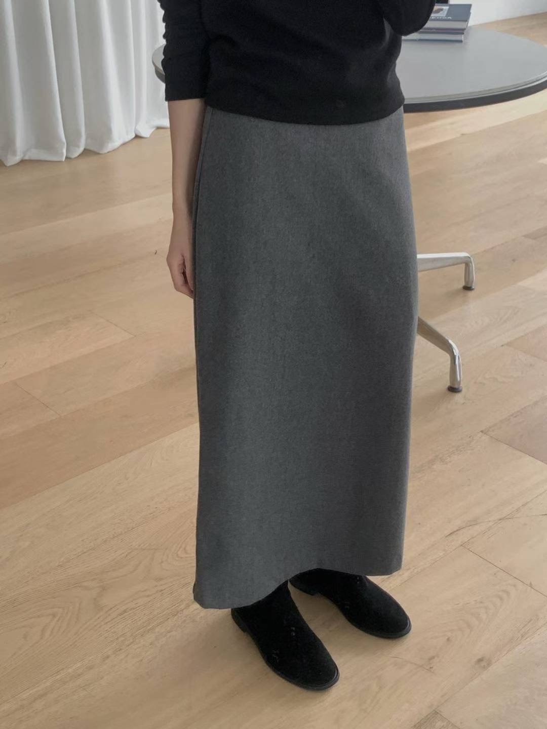 LIBRE韓國直郵女士新品推薦人氣時尚休閑熱賣25秋冬長裙羊毛HAY KNOCK長裙圖色1