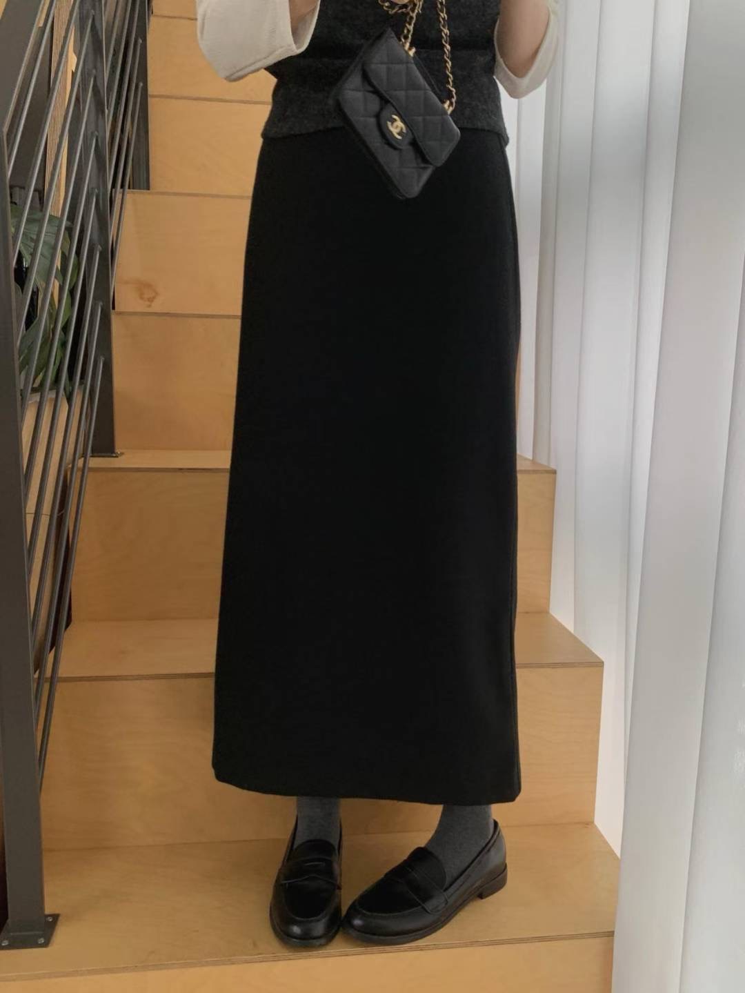 LIBRE韓國直郵女士新品推薦人氣時尚休閑熱賣25秋冬長裙羊毛HAY KNOCK長裙圖色2