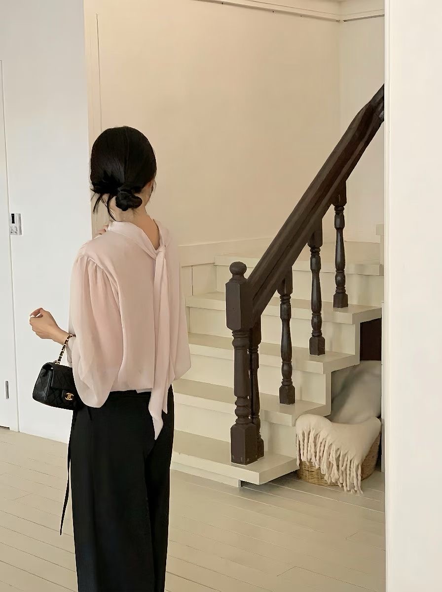 VIVIANLEE東大門代購女士新品人氣休閑25秋冬襯衫蕾絲衫透視VIVIANLEE襯衫/蕾絲衫