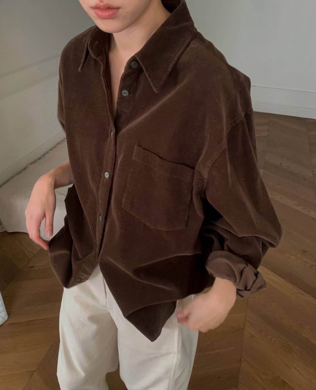 LIBRE韓國直郵女裝新款人氣熱賣職業時尚推薦25秋冬襯衫蕾絲衫HAY KNOCK襯衫/蕾絲衫