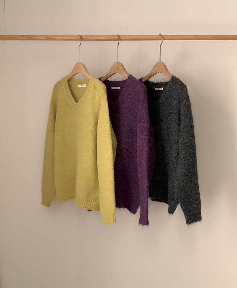 LIBRE韓國直郵女裝新品25秋冬休閑職業推薦熱賣針織衫V領HAY KNOCK針織衫