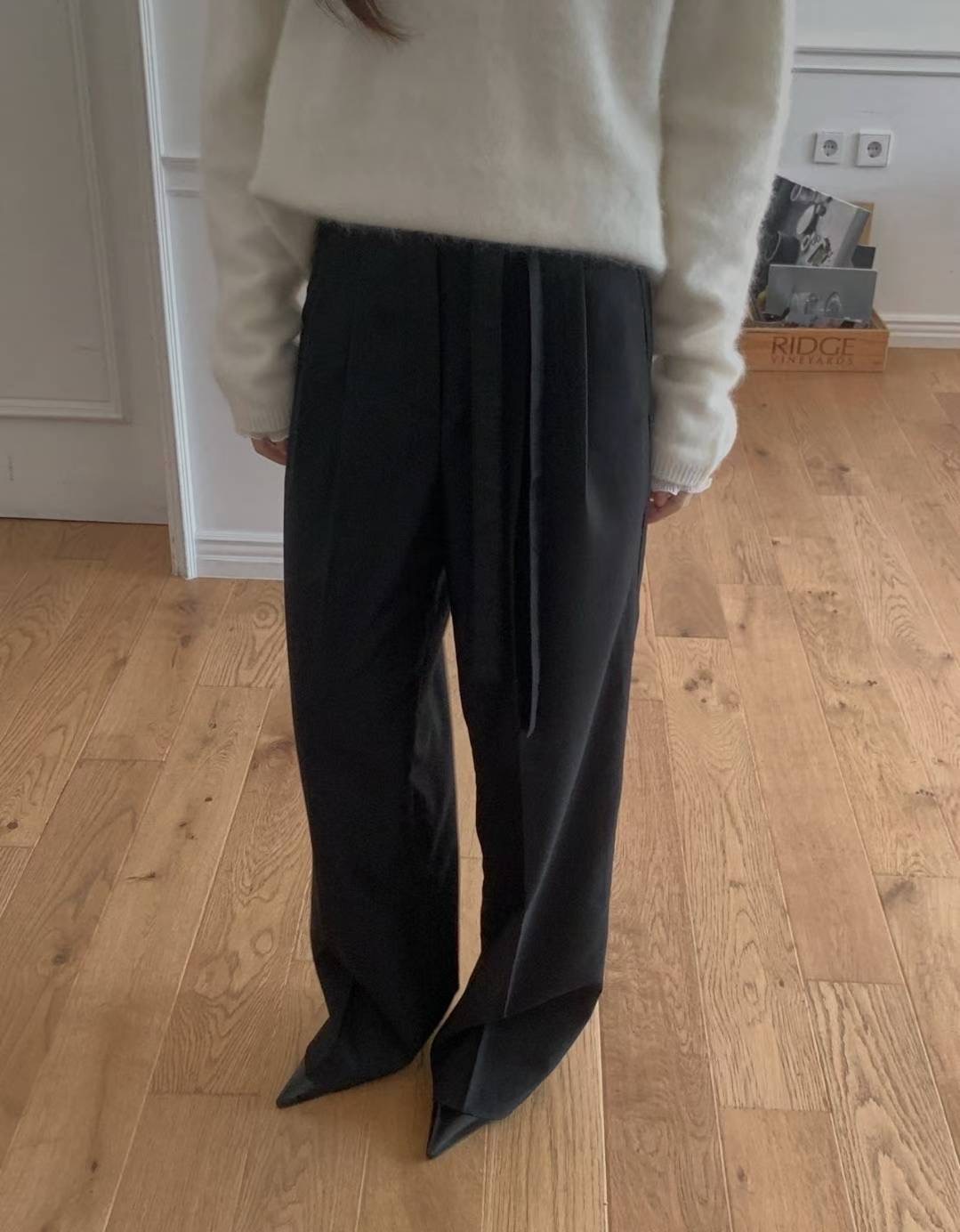 LIBRE韓國代購女裝新款25秋冬職業推薦熱賣休閑人氣休閑褲HAY KNOCK休閑褲圖色1