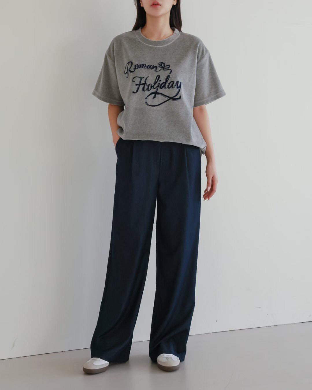 WHITE BEAR韓國代購㊣女裝新款時尚休閑推薦真品T恤天鵝絨WHITE BEART恤