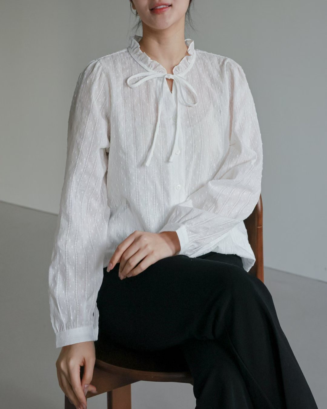 WHITE BEAR㊣東大門代購女裝新款時尚人氣真品熱賣襯衫蕾絲衫WHITE BEAR襯衫/蕾絲衫