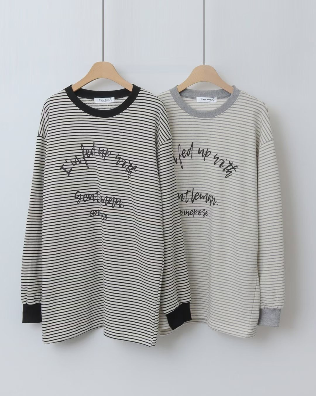 WHITE BEAR東大門直郵㊣女士新款休閑26春夏職業人氣長袖T恤WHITE BEAR長袖T恤