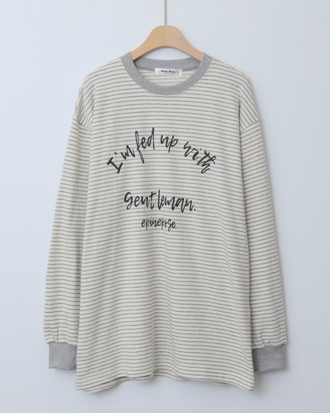 WHITE BEAR東大門直郵㊣女士新款休閑26春夏職業人氣長袖T恤WHITE BEAR長袖T恤圖色1