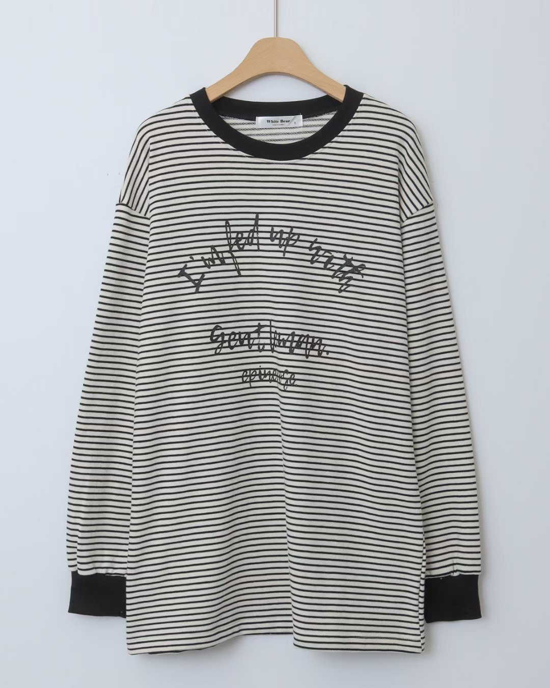 WHITE BEAR東大門直郵㊣女士新款休閑26春夏職業人氣長袖T恤WHITE BEAR長袖T恤圖色2