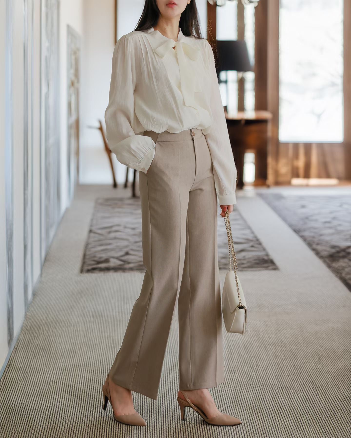 WHITE BEAR東大門直郵㊣女裝新款26春夏人氣推薦襯衫蕾絲衫WHITE BEAR襯衫/蕾絲衫