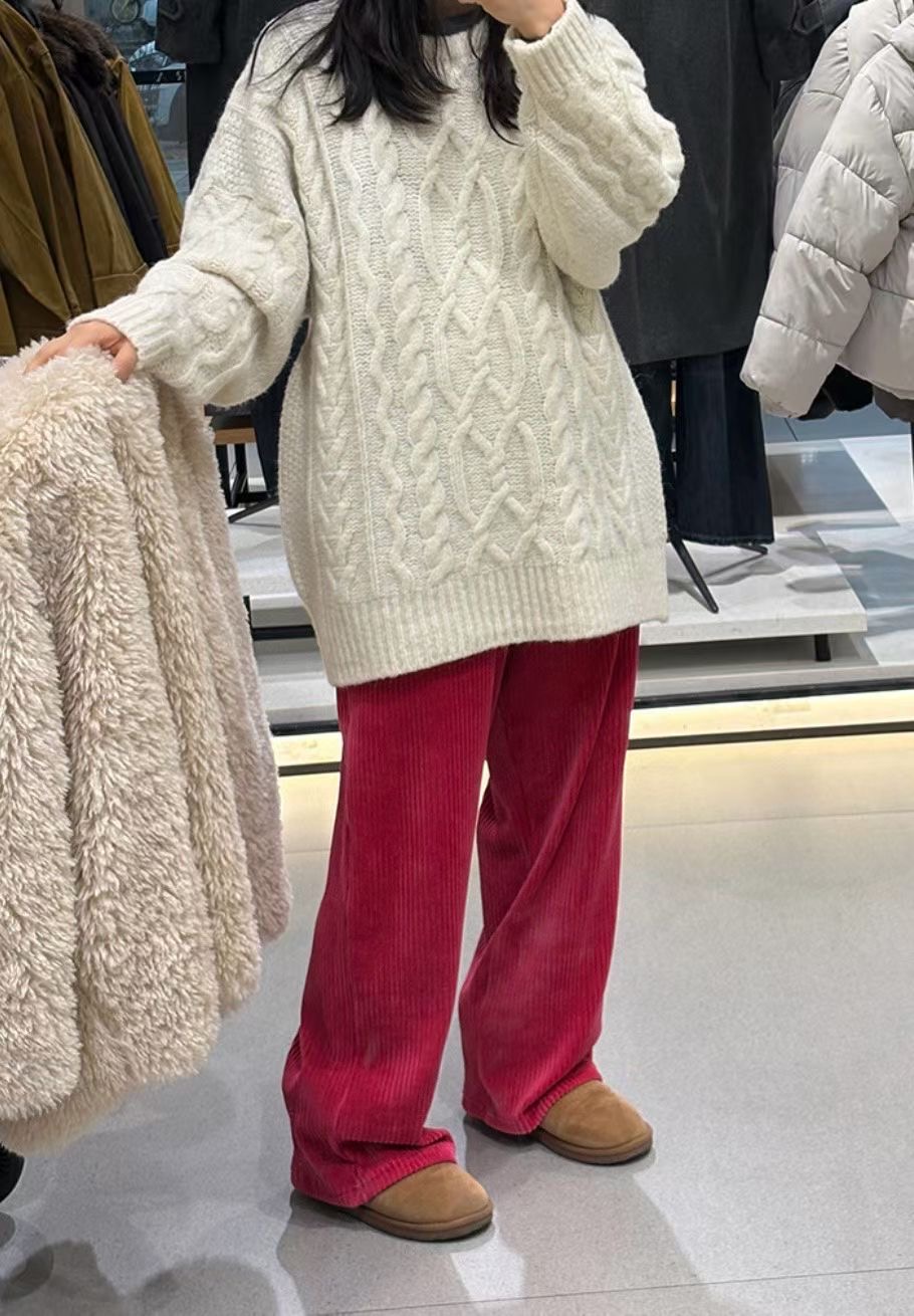 MARYKIM東大門直郵㊣女士新品人氣時尚真品26春夏休閑褲天鵝絨MARYKIM休閑褲