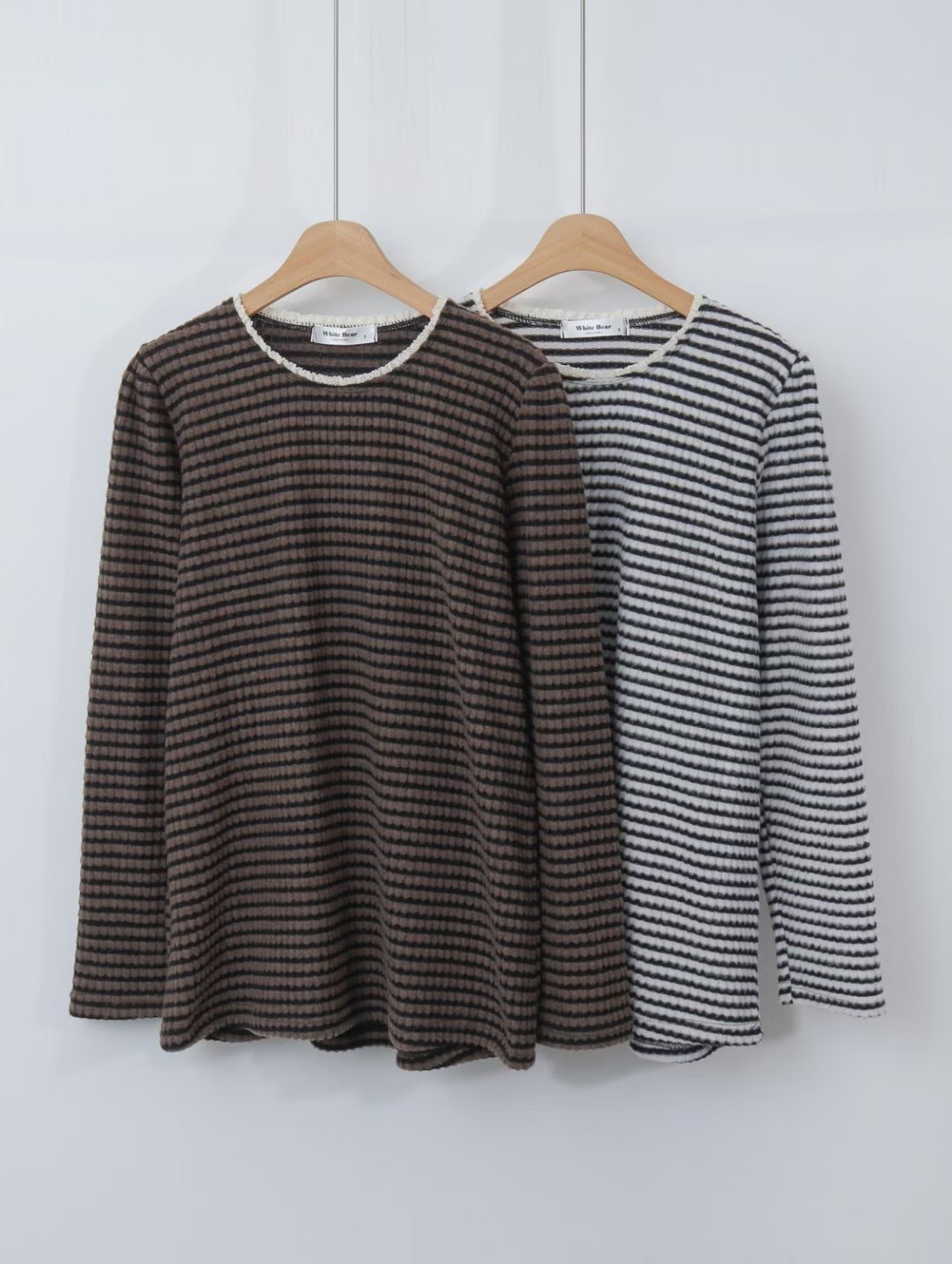 WHITE BEAR東大門直郵㊣女士新品26春夏職業休閑熱賣長袖T恤WHITE BEAR長袖T恤