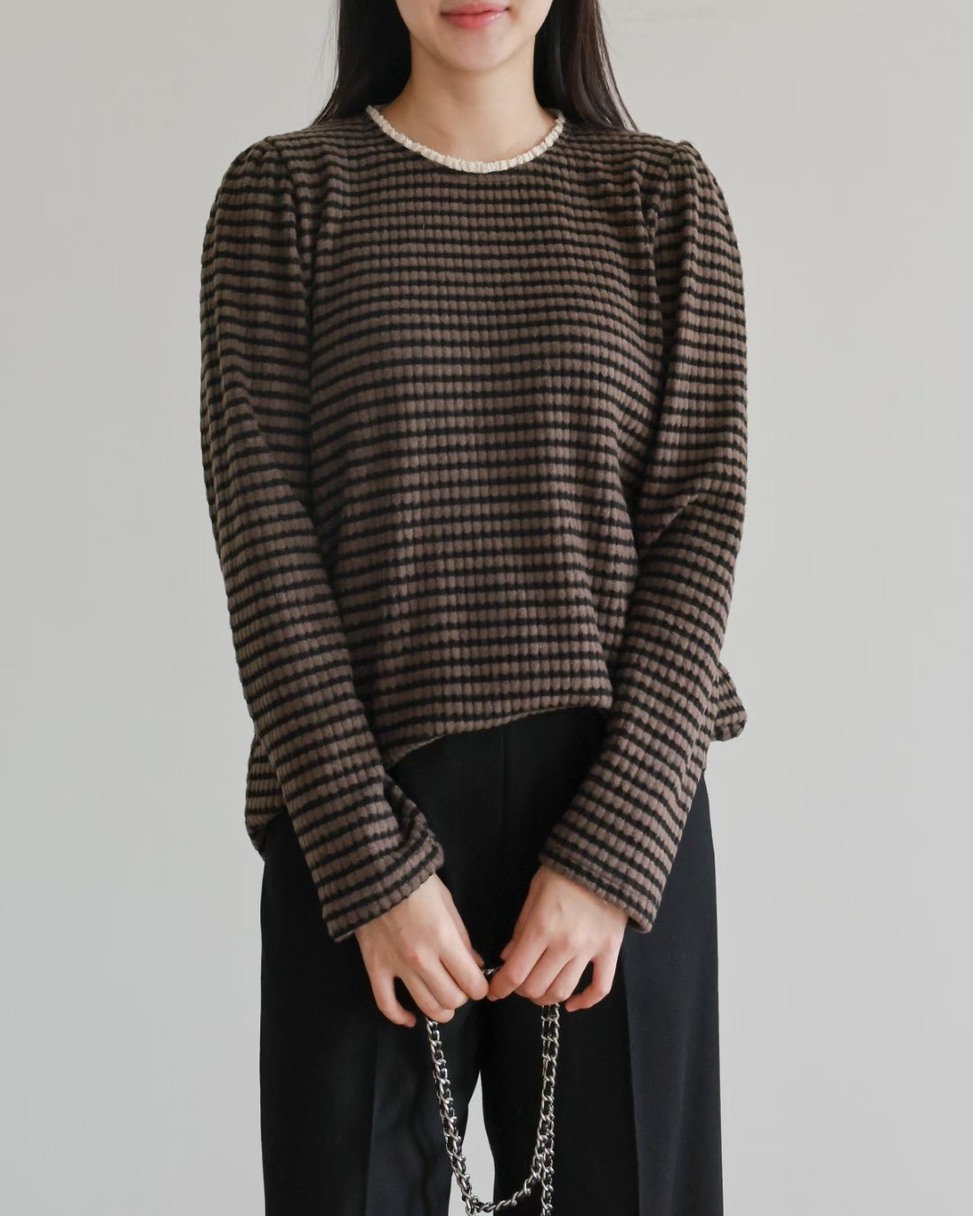 WHITE BEAR東大門直郵㊣女士新品26春夏職業休閑熱賣長袖T恤WHITE BEAR長袖T恤