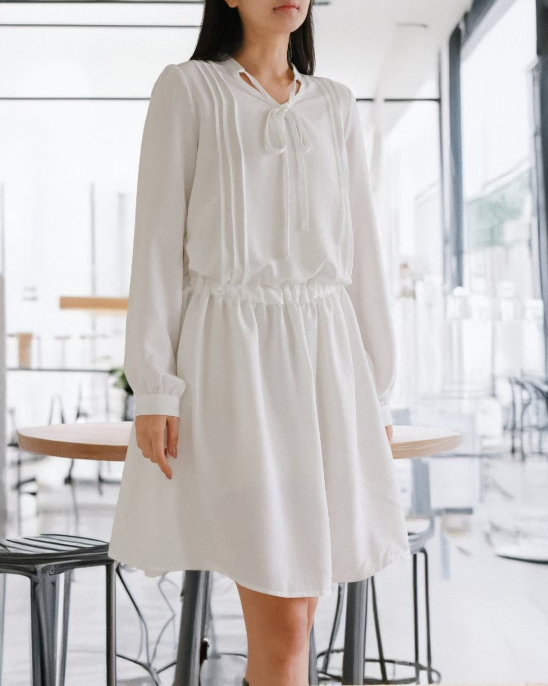 WHITE BEAR㊣東大門實拍女裝新款真品26春夏休閑人氣連衣裙WHITE BEAR連衣裙