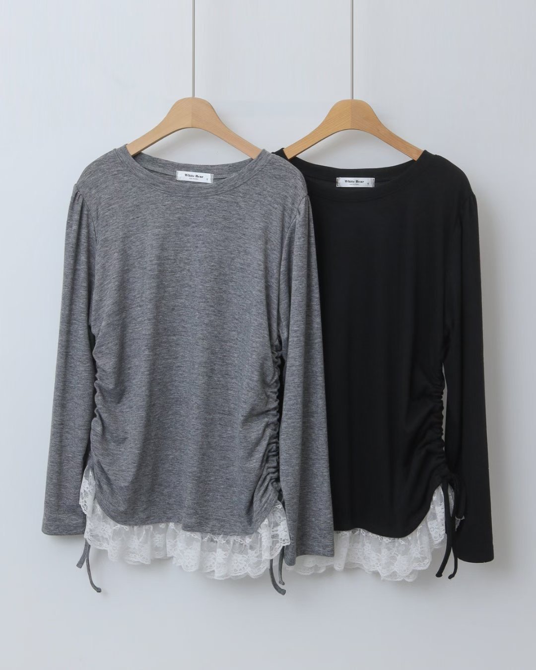 WHITE BEAR韓國代購㊣女士新品人氣熱賣推薦休閑真品長袖T恤WHITE BEAR長袖T恤
