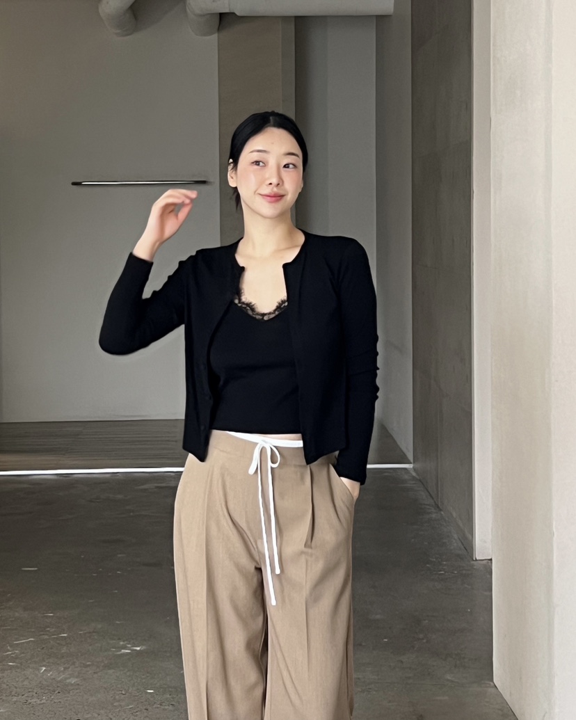 VERNI韓國代購㊣女裝新款休閑真品人氣26春夏長袖T恤假兩件開衫VERNI長袖T恤