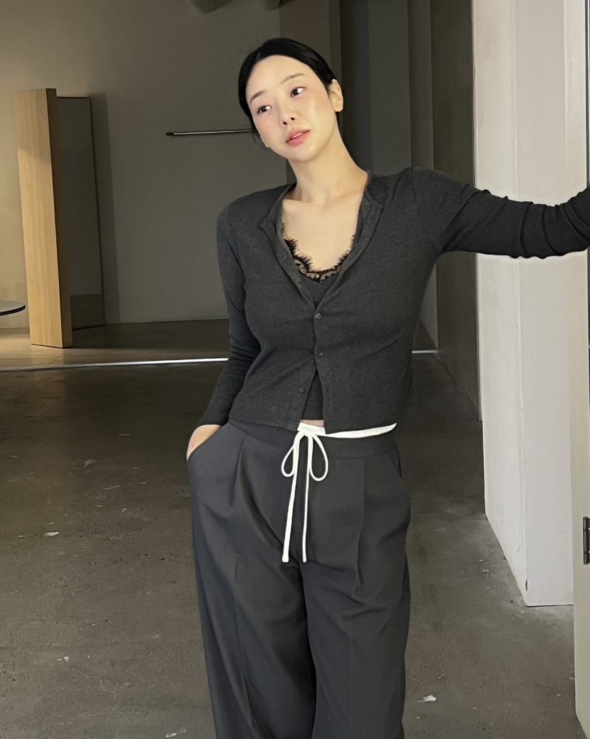 VERNI韓國代購㊣女裝新款休閑真品人氣26春夏長袖T恤假兩件開衫VERNI長袖T恤