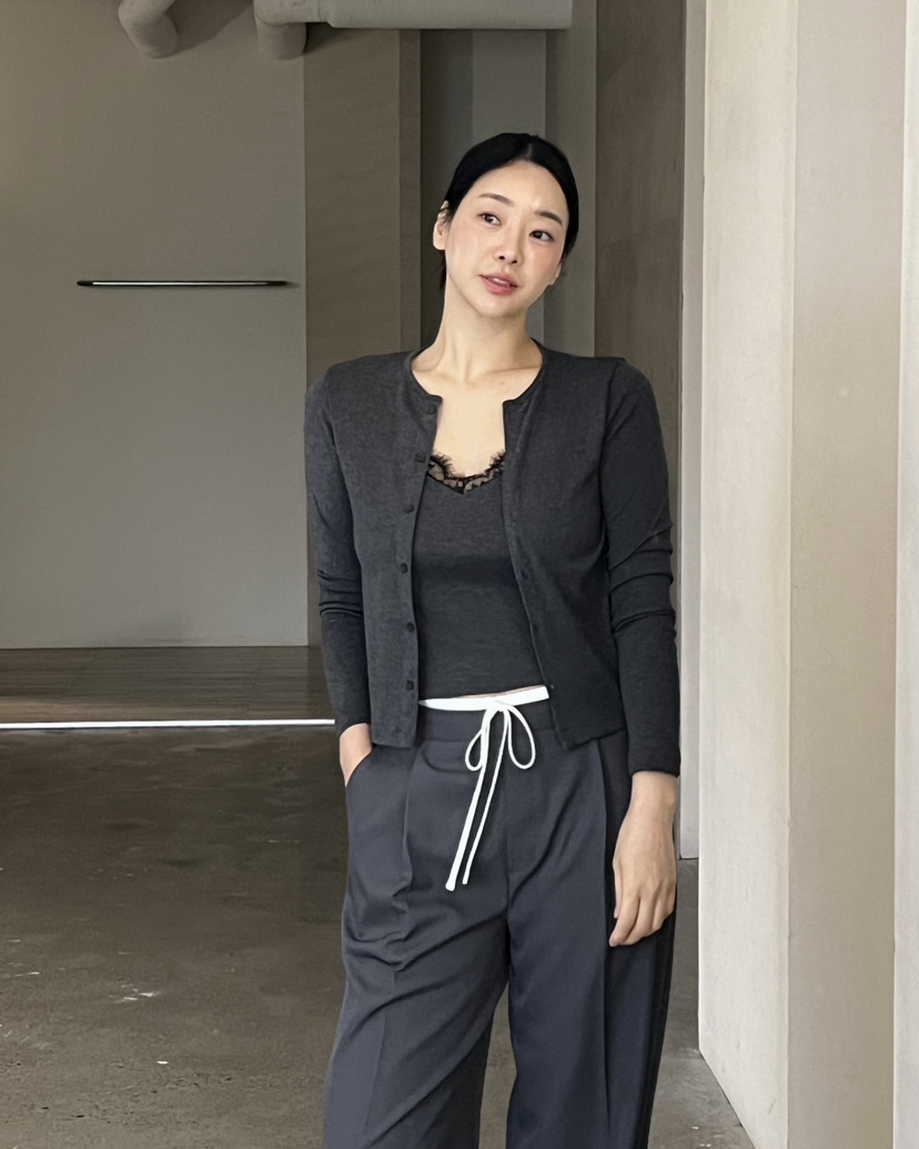 VERNI韓國代購㊣女裝新款休閑真品人氣26春夏長袖T恤假兩件開衫VERNI長袖T恤