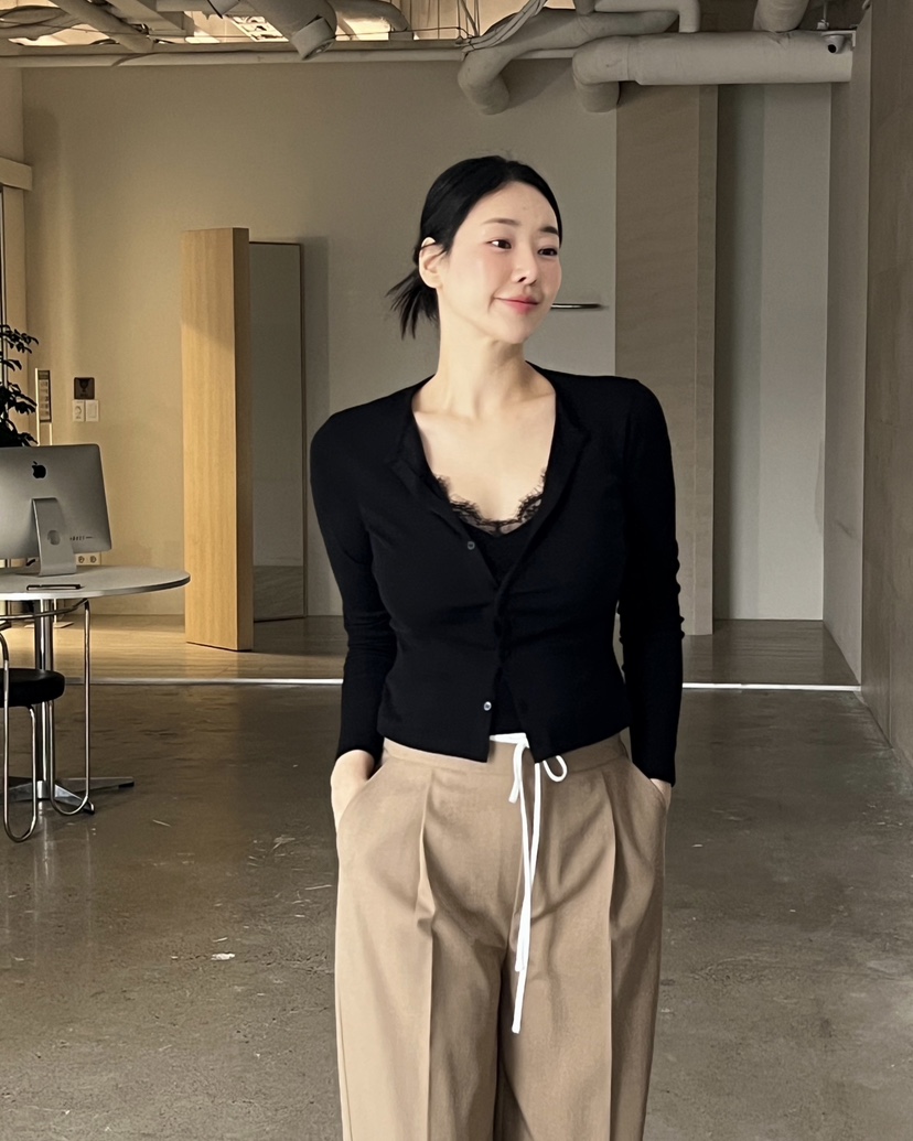 VERNI韓國代購㊣女裝新款休閑真品人氣26春夏長袖T恤假兩件開衫VERNI長袖T恤