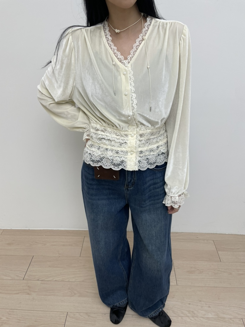 MILLIMETER㊣東大門實拍女士新款26春夏時尚真品襯衫蕾絲衫MILLIMETER/MGML襯衫/蕾絲衫