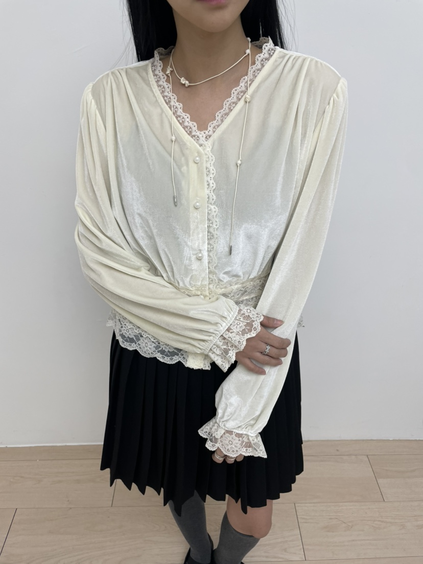 MILLIMETER㊣東大門實拍女士新款26春夏時尚真品襯衫蕾絲衫MILLIMETER/MGML襯衫/蕾絲衫