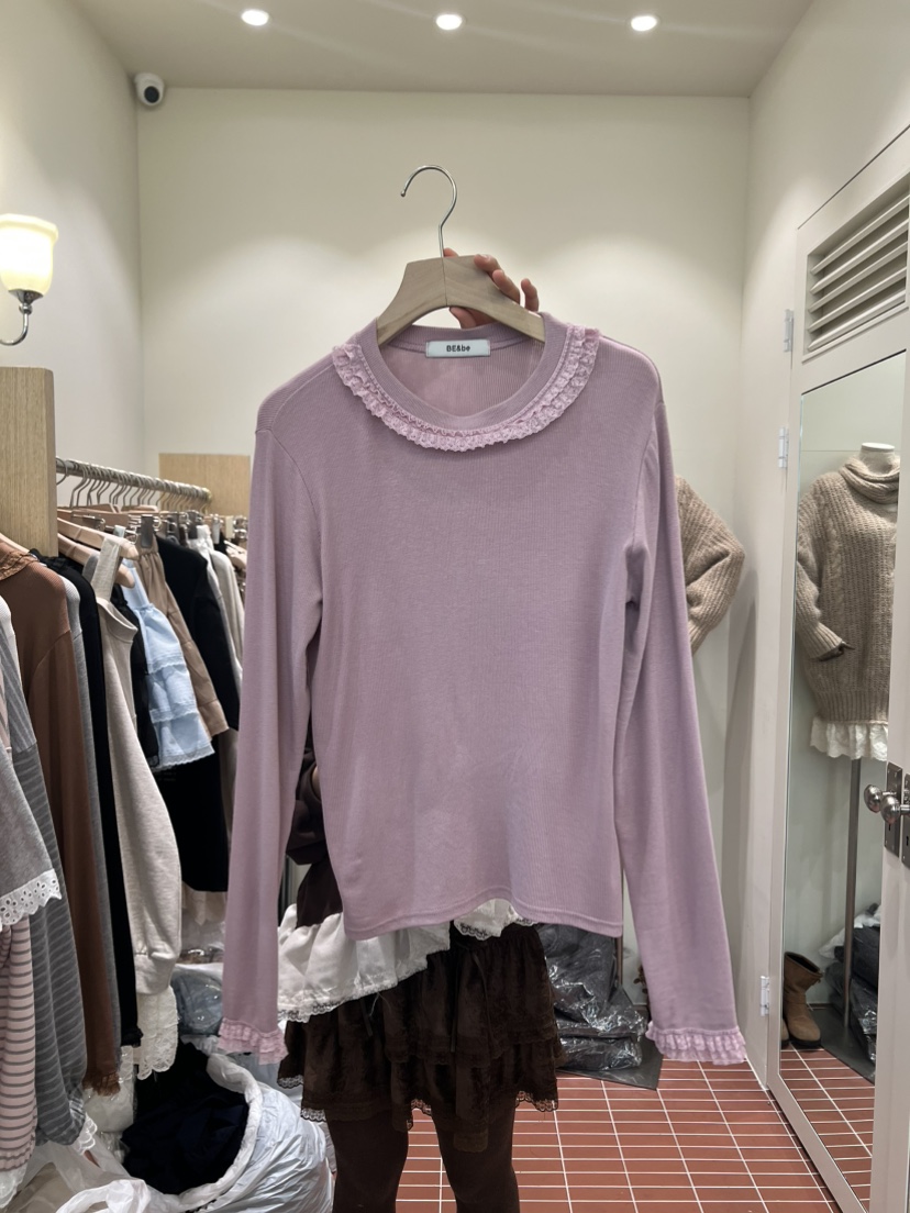 BE&amp;BE㊣東大門實拍女士新品休閑26春夏職業人氣長袖T恤BE&be長袖T恤圖色2