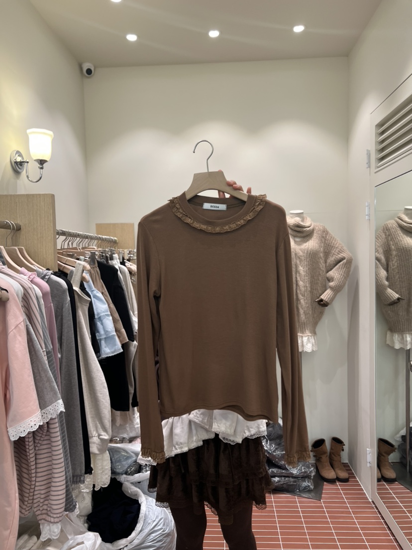 BE&amp;BE㊣東大門實拍女士新品休閑26春夏職業人氣長袖T恤BE&be長袖T恤圖色3