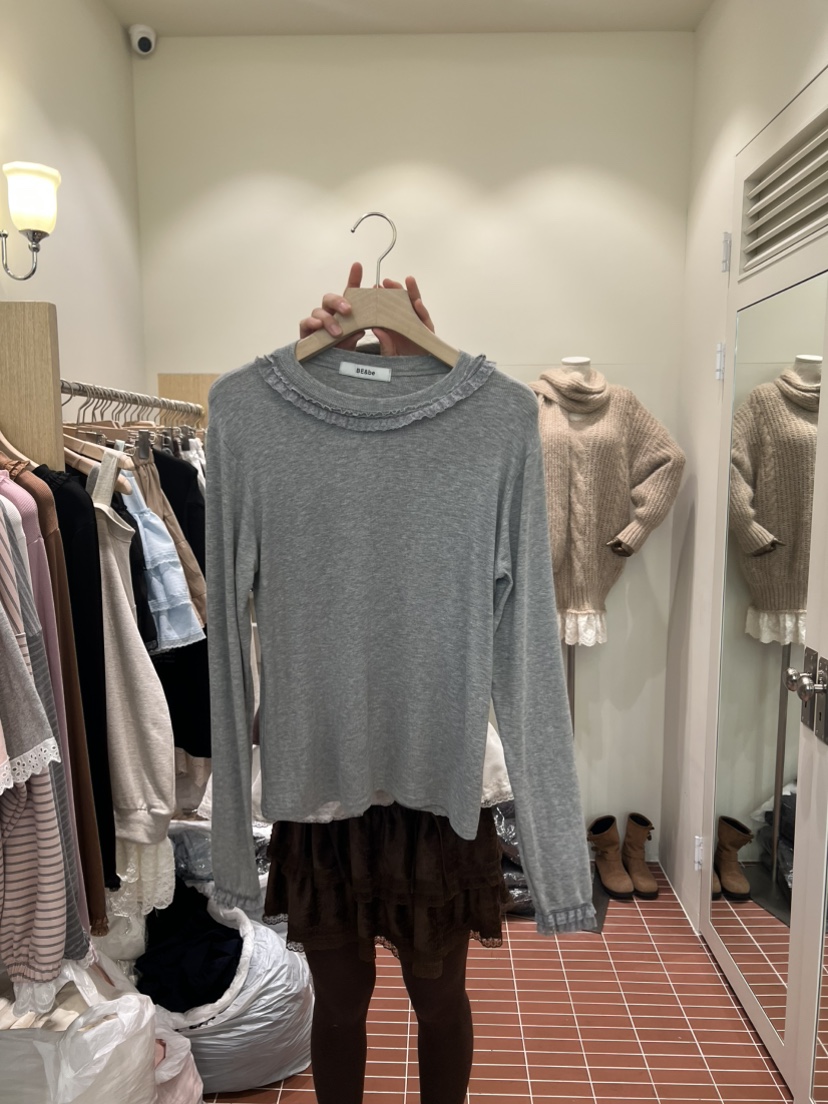 BE&amp;BE㊣東大門實拍女士新品休閑26春夏職業人氣長袖T恤BE&be長袖T恤圖色4