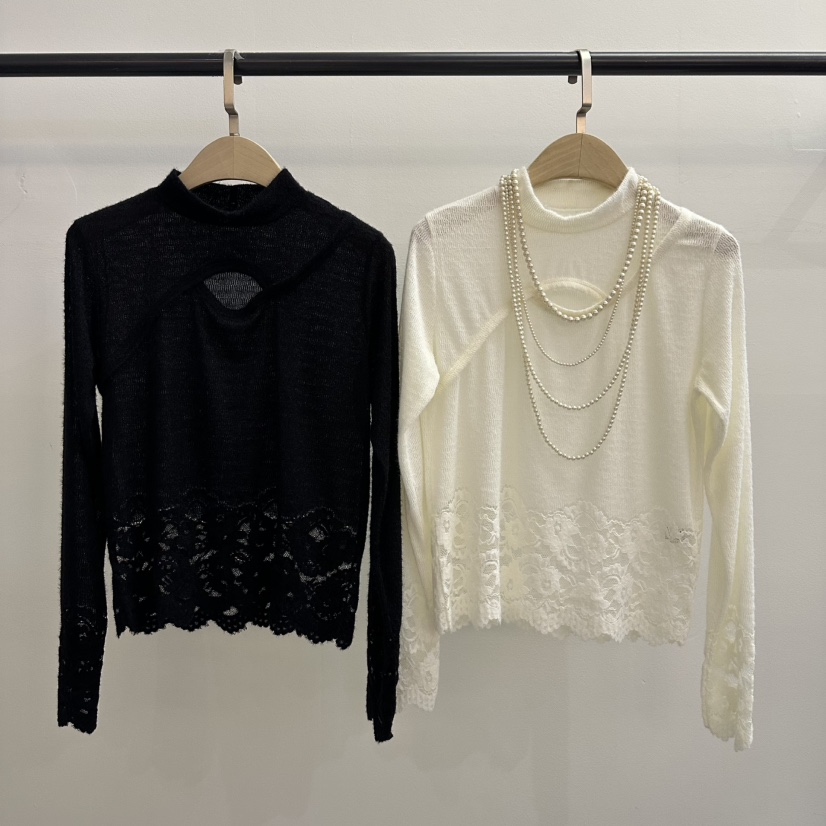 JENNY 1976㊣東大門代購女士新品職業長袖T恤不含配飾蕾絲JENNY 1976長袖T恤