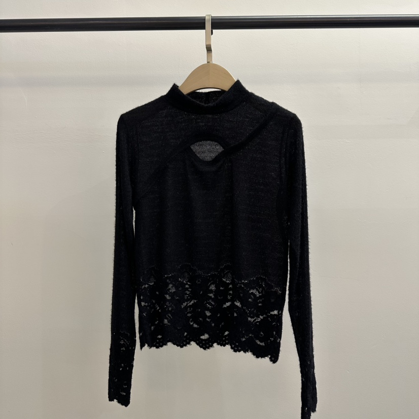 JENNY 1976㊣東大門代購女士新品職業長袖T恤不含配飾蕾絲JENNY 1976長袖T恤圖色2