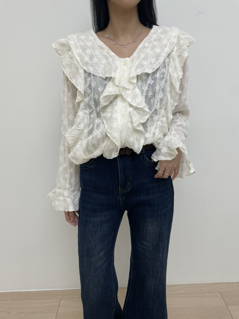 MILLIMETER東大門直郵㊣女士新款職業時尚休閑真品襯衫蕾絲衫MILLIMETER/MGML襯衫/蕾絲衫