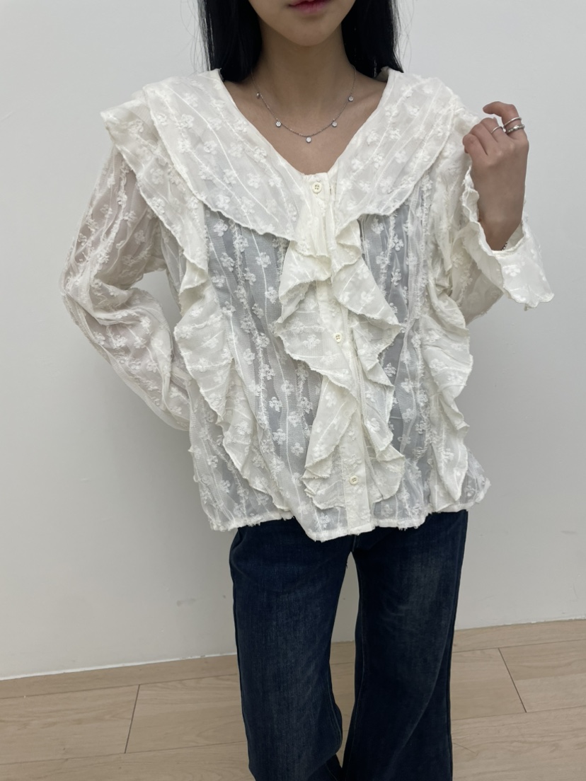 MILLIMETER東大門直郵㊣女士新款職業時尚休閑真品襯衫蕾絲衫MILLIMETER/MGML襯衫/蕾絲衫