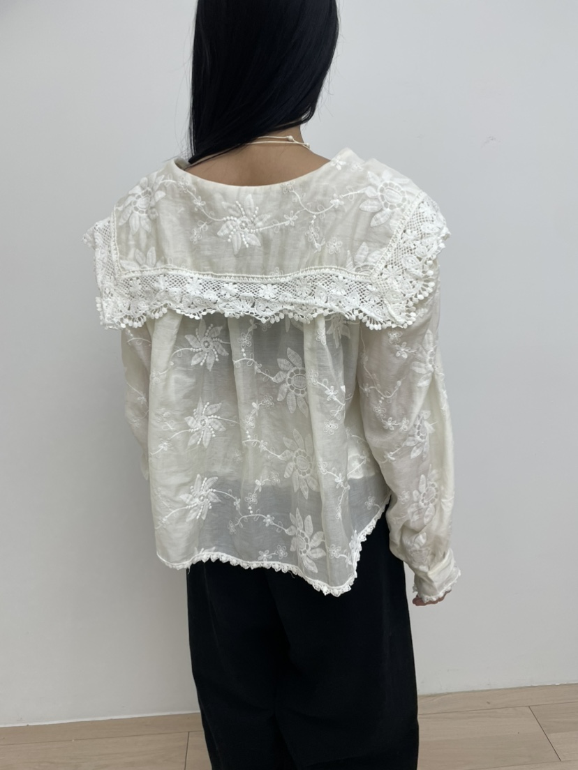 MILLIMETER韓國代購㊣女裝新品職業人氣時尚熱賣襯衫蕾絲衫MILLIMETER/MGML襯衫/蕾絲衫