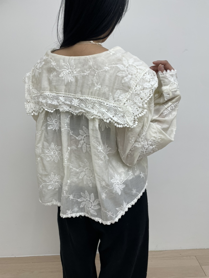 MILLIMETER韓國代購㊣女裝新品職業人氣時尚熱賣襯衫蕾絲衫MILLIMETER/MGML襯衫/蕾絲衫