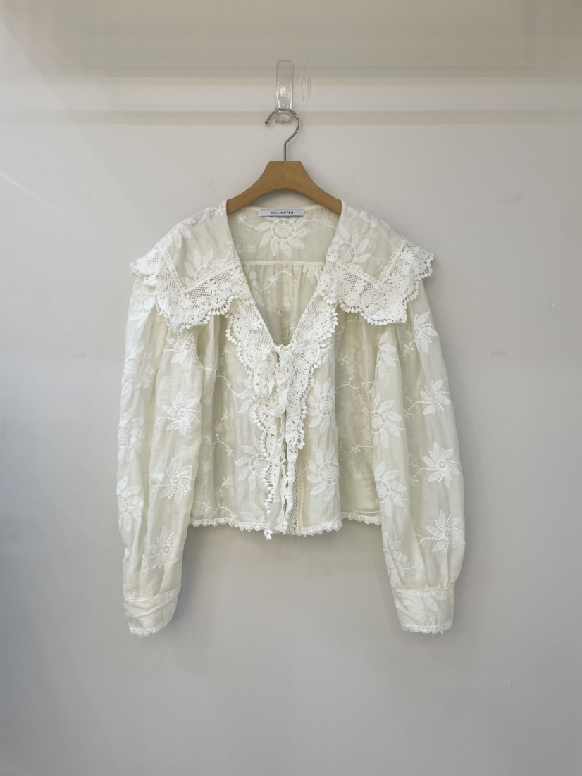 MILLIMETER韓國代購㊣女裝新品職業人氣時尚熱賣襯衫蕾絲衫MILLIMETER/MGML襯衫/蕾絲衫圖色1