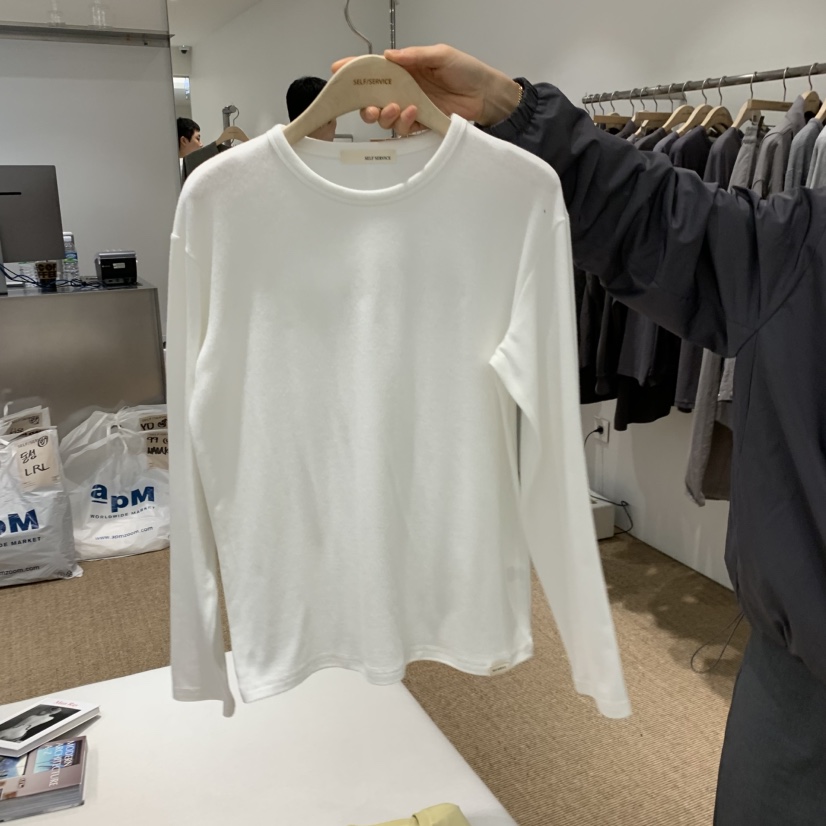 SELF SERVICE東大門直郵㊣女士新品休閑人氣職業長袖T恤柔軟SELF SERVICE長袖T恤圖色4