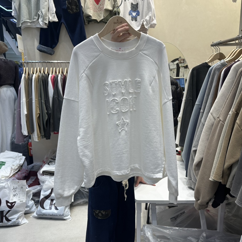 REPLAY㊣東大門實拍女裝新品熱賣休閑26春夏人氣時尚長袖T恤REPLAY長袖T恤圖色1