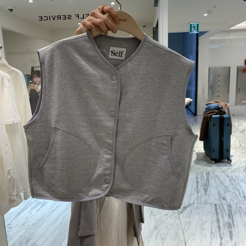 SELF SERVICE東大門直郵㊣女士新品真品推薦時尚人氣休閑馬甲SELF SERVICE馬甲圖色1