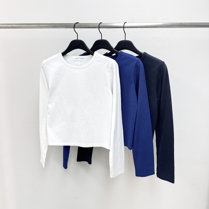 RIVER㊣東大門實拍女士新品職業26春夏休閑長袖T恤網眼春款WATER/RIVER長袖T恤