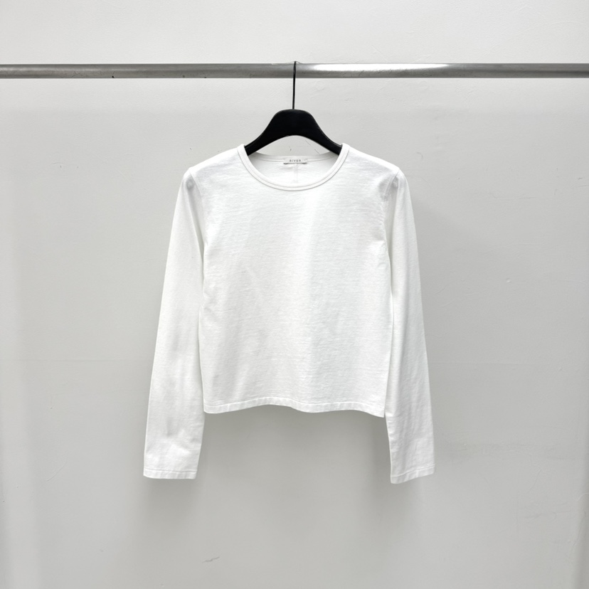 RIVER㊣東大門實拍女士新品職業26春夏休閑長袖T恤網眼春款WATER/RIVER長袖T恤圖色1