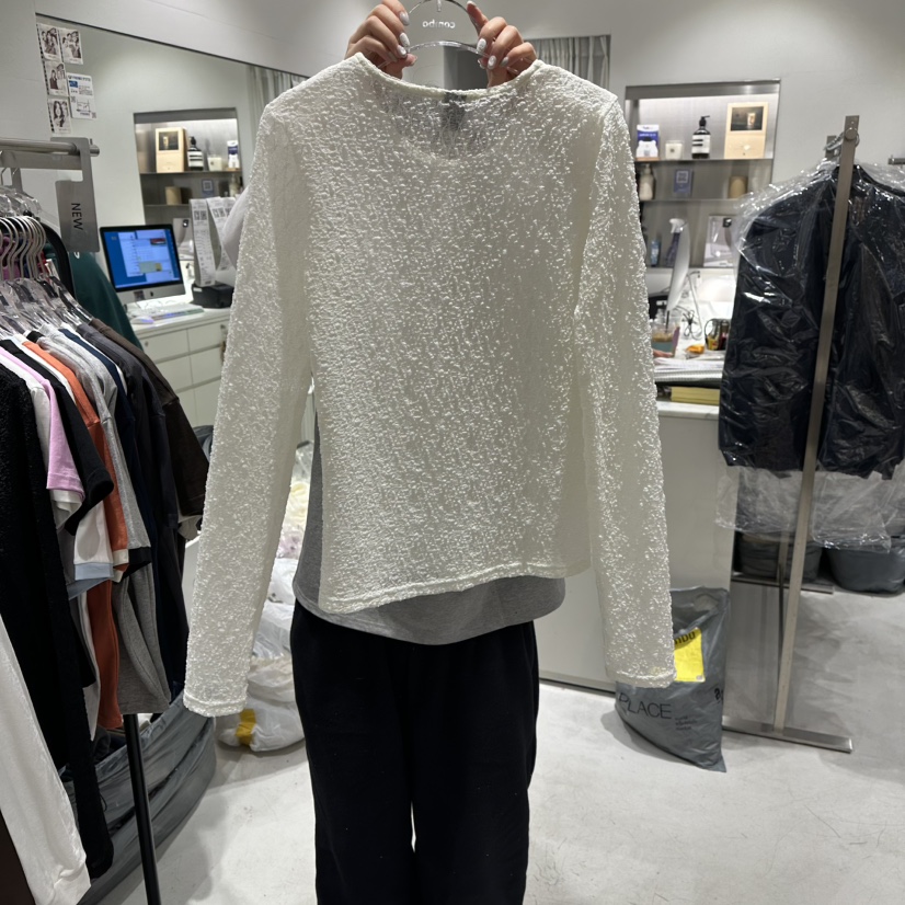 COMBO韓國代購㊣女裝新品真品人氣休閑時尚職業襯衫蕾絲衫春款COM_BO襯衫/蕾絲衫