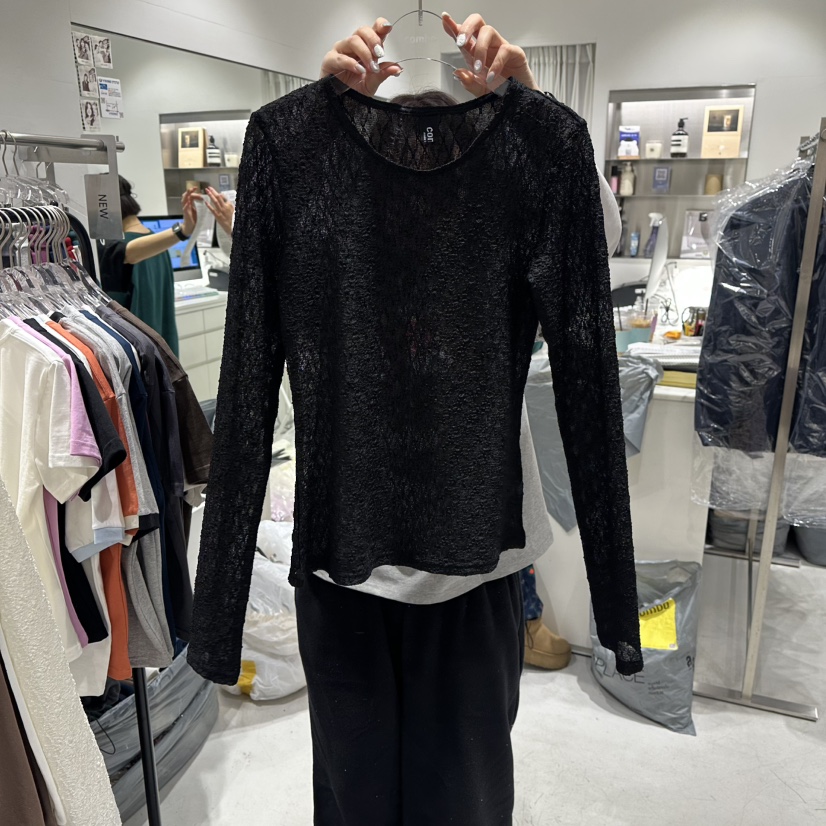 COMBO韓國代購㊣女裝新品真品人氣休閑時尚職業襯衫蕾絲衫春款COM_BO襯衫/蕾絲衫圖色2