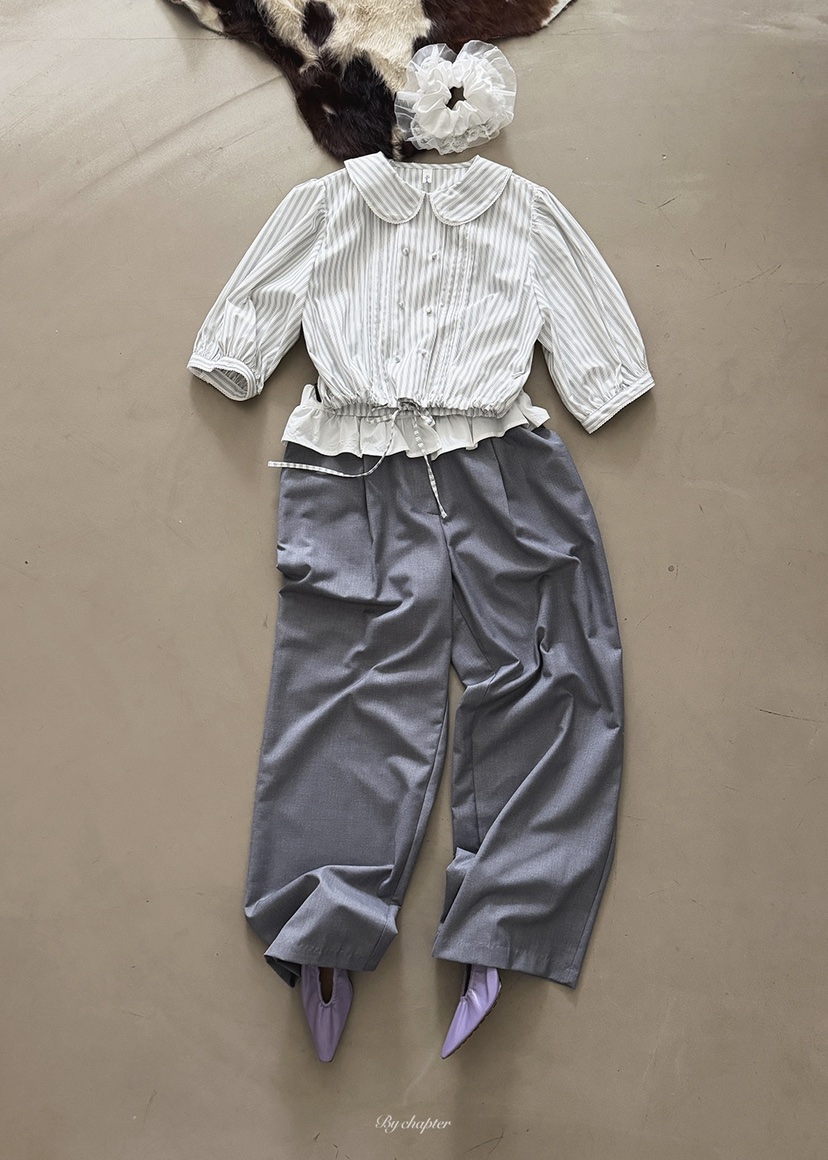 BY CHAPTER韓國直郵㊣女士新款推薦熱賣職業26春夏休閑褲春款BY Chapter休閑褲