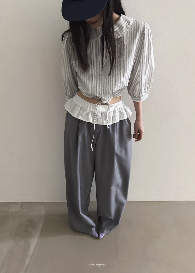 BY CHAPTER韓國直郵㊣女士新款推薦熱賣職業26春夏休閑褲春款BY Chapter休閑褲