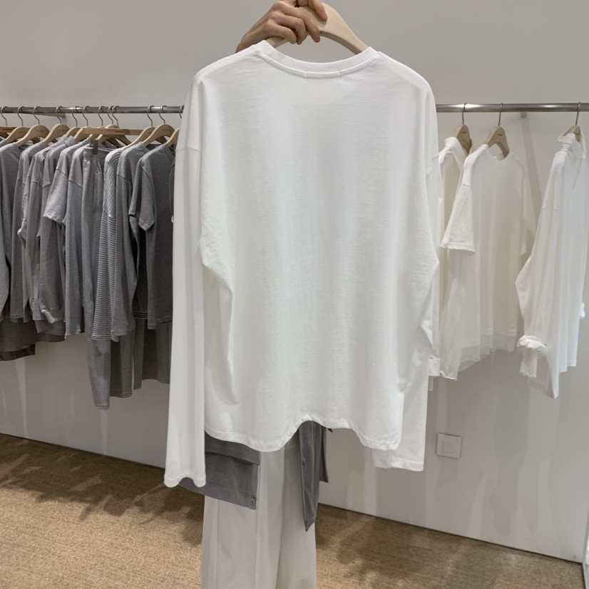 SELF SERVICE韓國代購㊣女裝新品熱賣26春夏真品職業長袖T恤SELF SERVICE長袖T恤