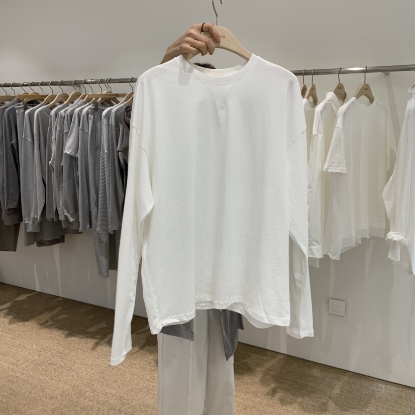 SELF SERVICE韓國代購㊣女裝新品熱賣26春夏真品職業長袖T恤SELF SERVICE長袖T恤圖色1